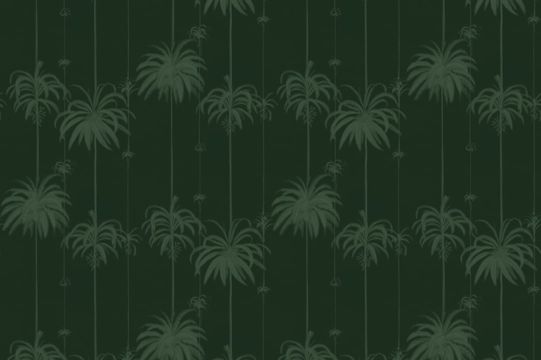 Green Striped Tropical Palms Wallpaper