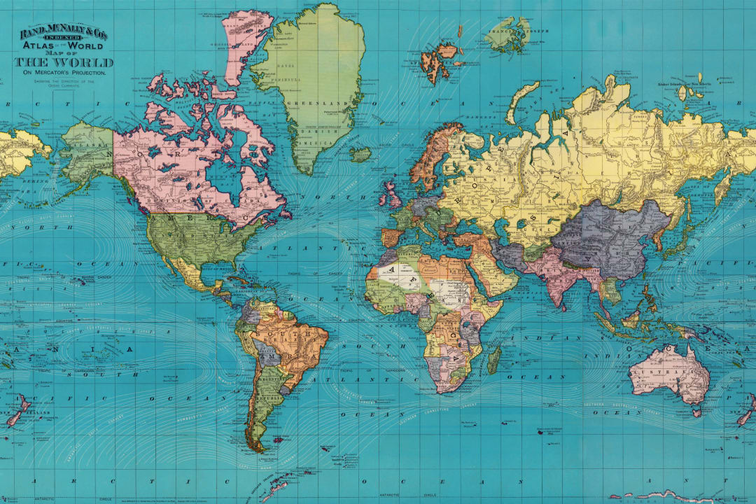 Vintage Tidal Map Wallpaper Mural