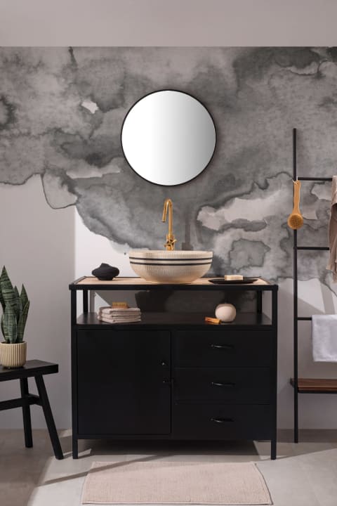 Soft Gray Watercolor Wallpaper Mural