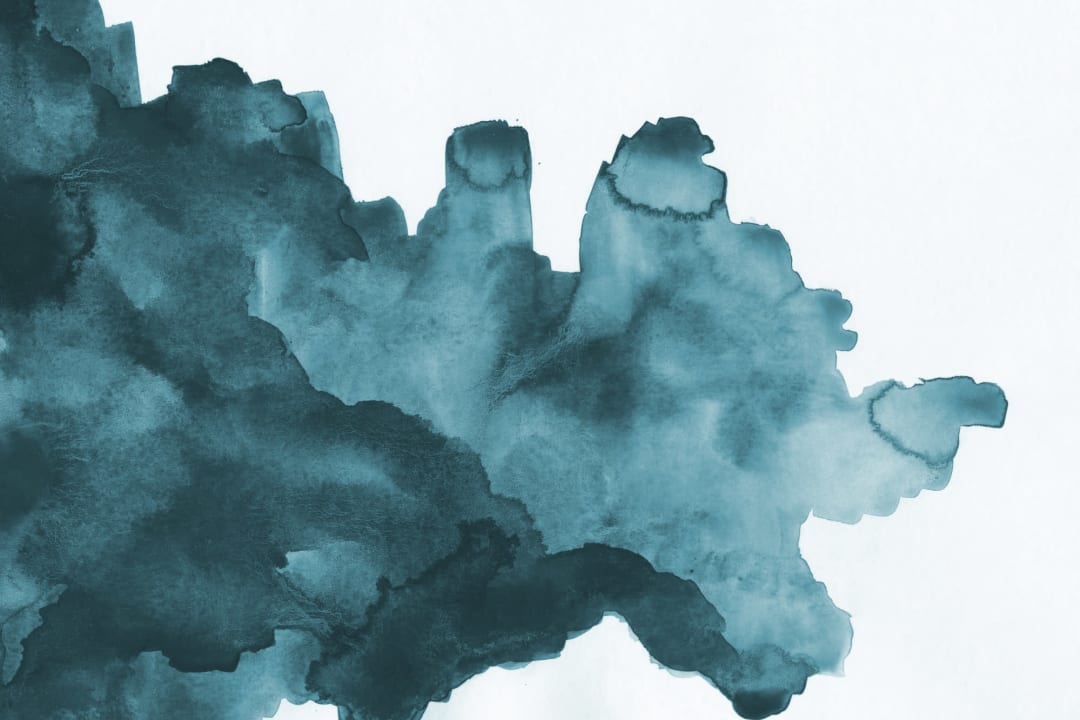 Teal River Watercolor Wallpaper Mural