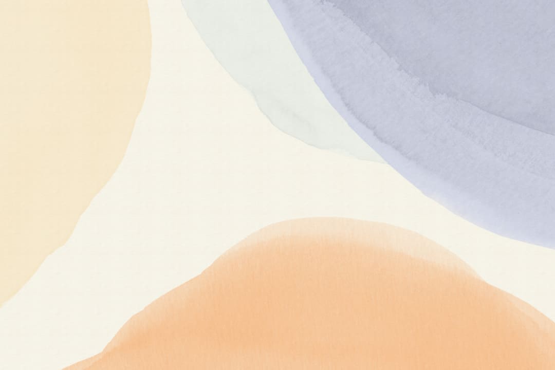 Bright Calming Watercolor Shapes Abstract Mural