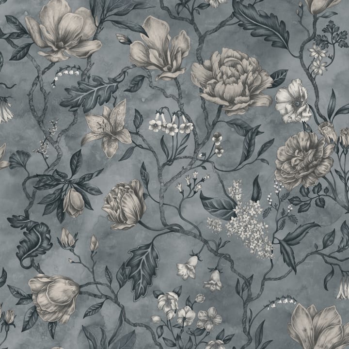 Grace by Sandberg - Midnight Blue - Wallpaper : Wallpaper Direct