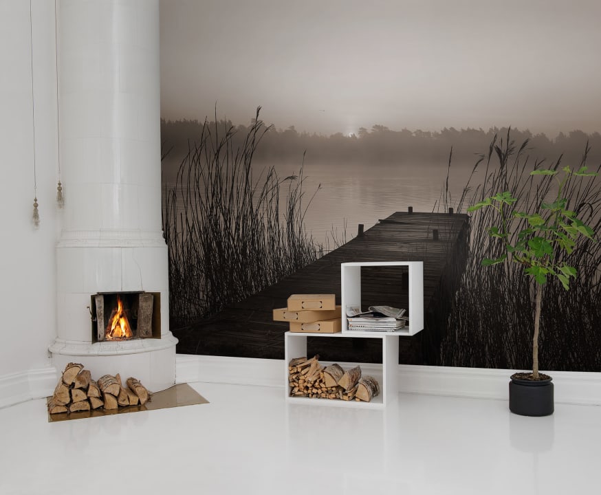 3D Misty Lake WC2126 Wall Murals