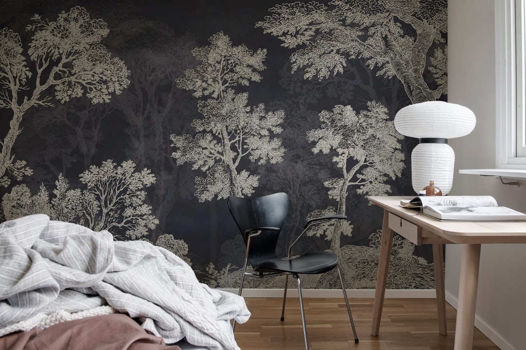 Tree Etching - Wallpaper | Rebel Walls