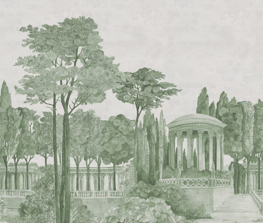 Chatsworth Park Green Wallpaper Rebel Walls