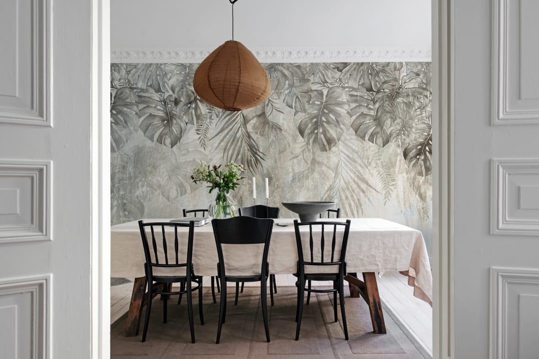 Room of the Day Original Mural Brings Joy to a Formal Dining Room