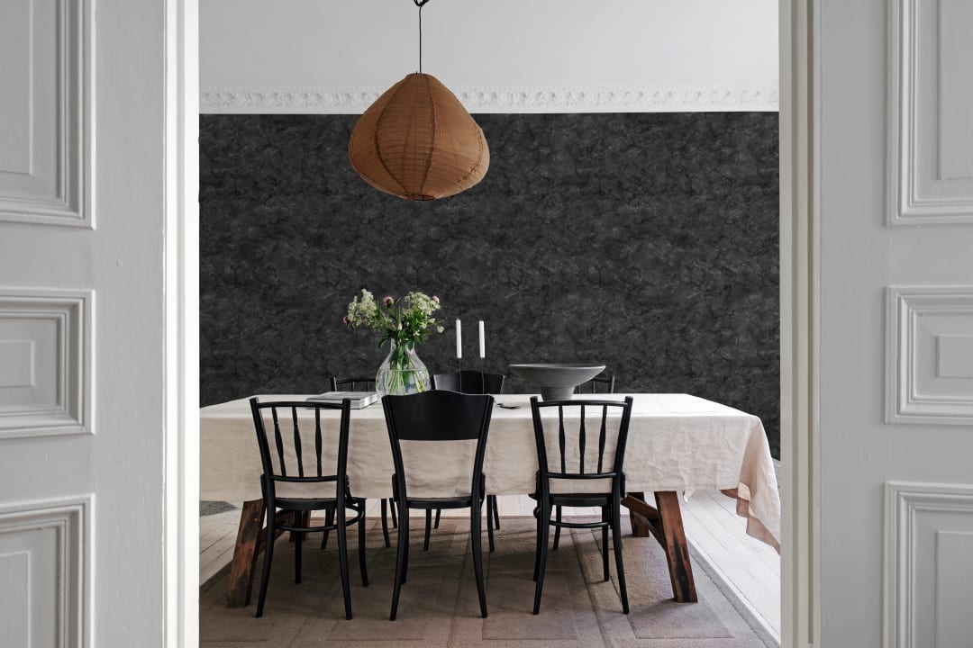 Dining Room Silver Grasscloth Wallpaper Design Ideas