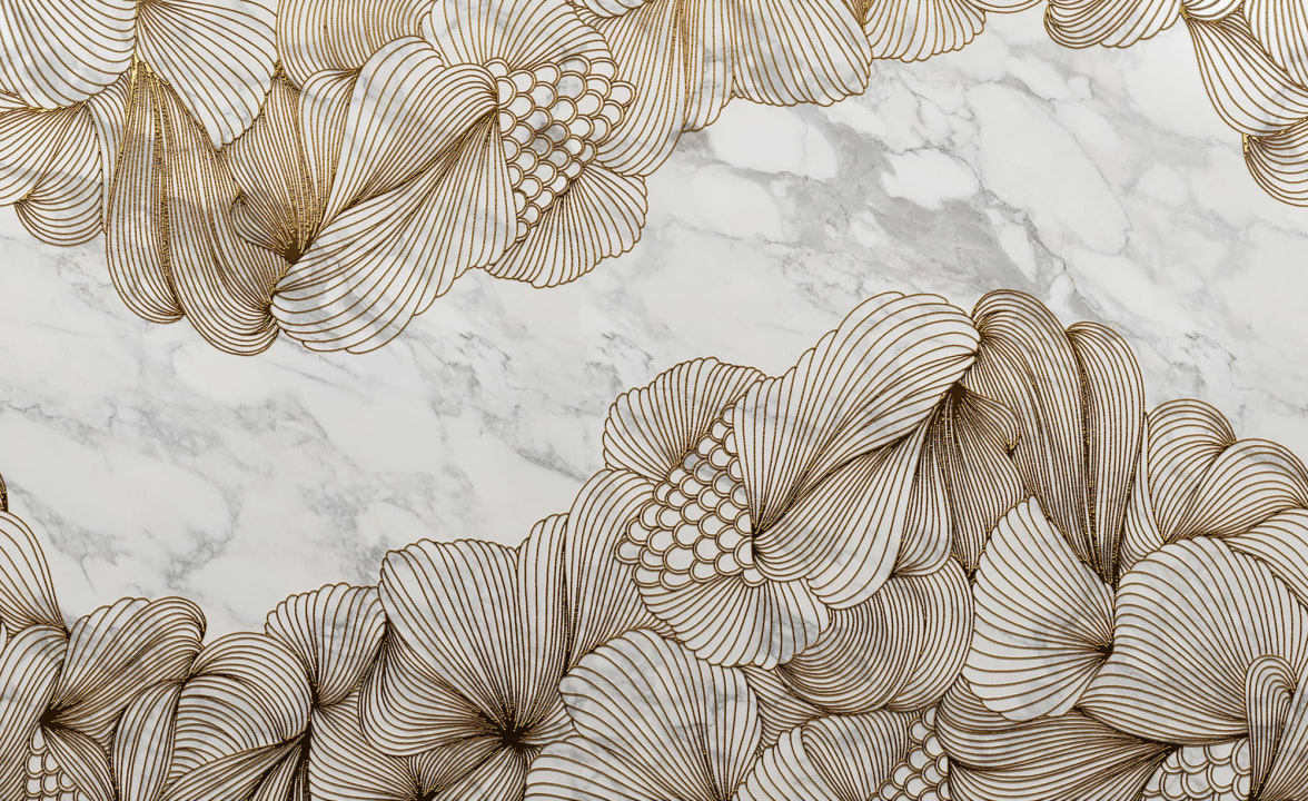 Shop Latest Gold & White Art Deco Wallpaper - Elegant Design