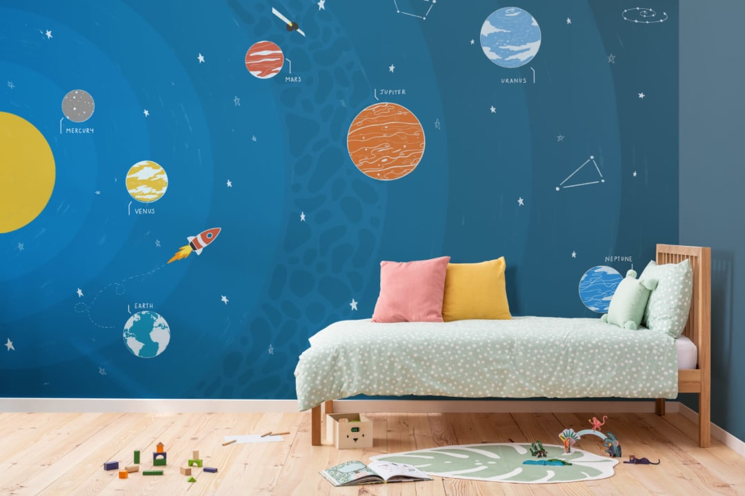 solar system wallpaper for bedroom