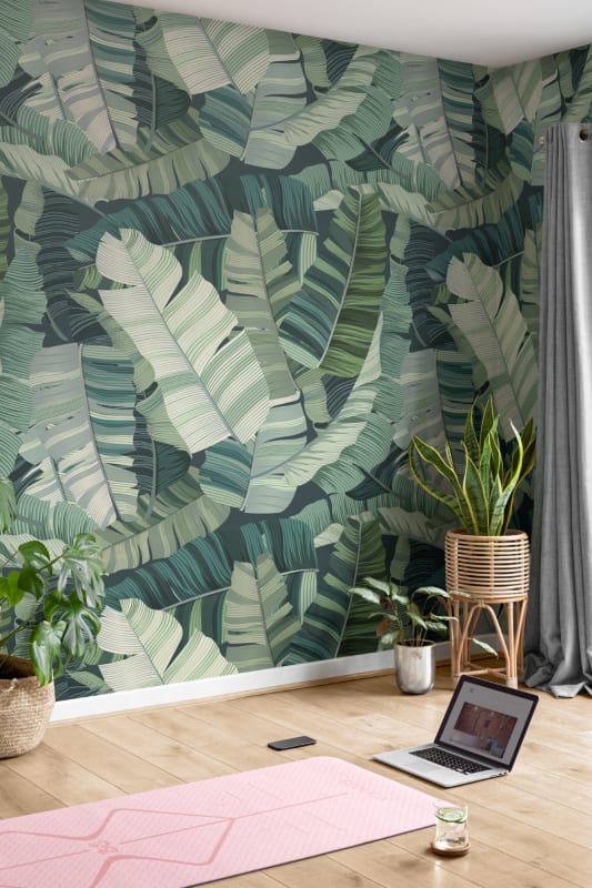 3D Camo Tropical Leaf Wallpaper Mural - Hovia 3D Camo Tropical Leaf Wallpaper Mural - Hovia