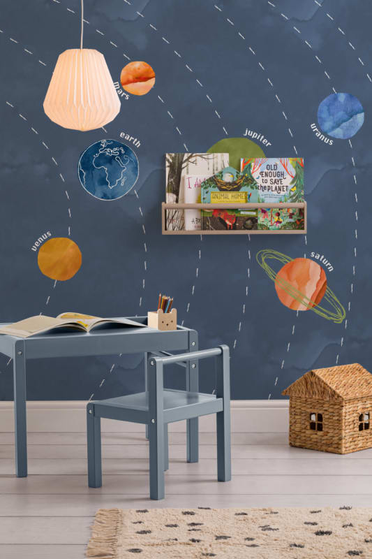 solar system wallpaper for bedroom