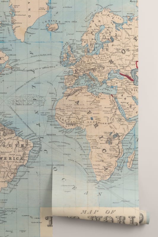 額装品/Old World Map Blue/ポスター Amazon.com: Framed 'Old World Map Blue' Gallery-Wrapped