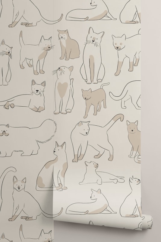 cat wallpaper roll