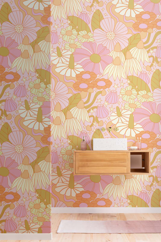 lizzie floral wallpaper