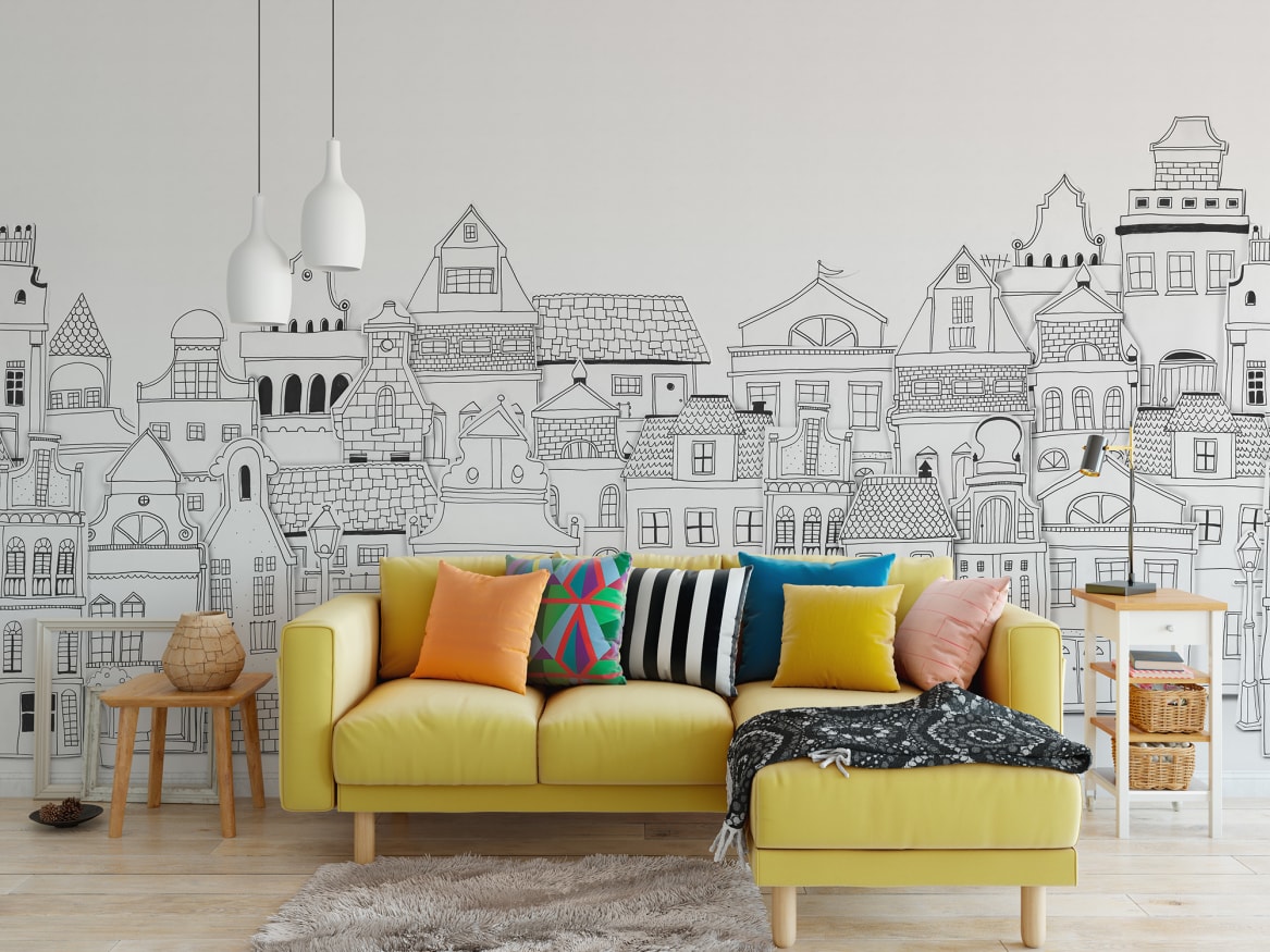 London Houses - Wallpaper | Rebel Walls London Houses - Wallpaper | Rebel Walls