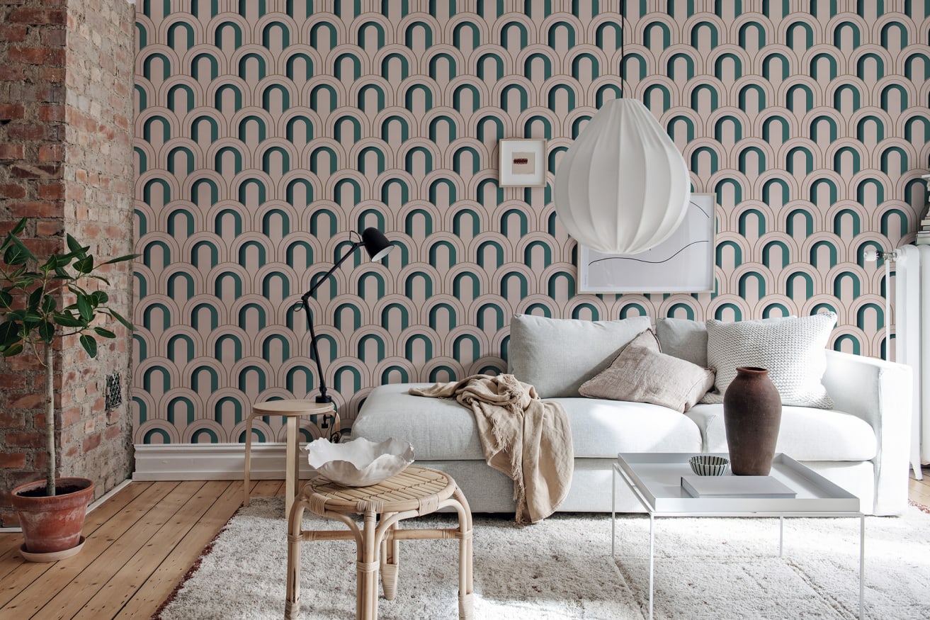 Arch Deco Bijou, Rebel Pink - Wallpaper | Rebel Walls Arch Deco Bijou, Rebel Pink - Wallpaper | Rebel Walls