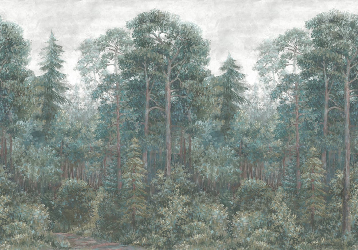 Green Wood Emerald Behang Rebel Walls