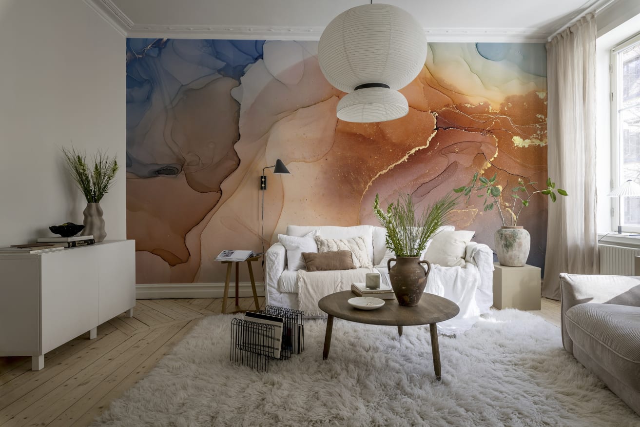 Colors In Harmony Coral Wallpaper Rebel Walls