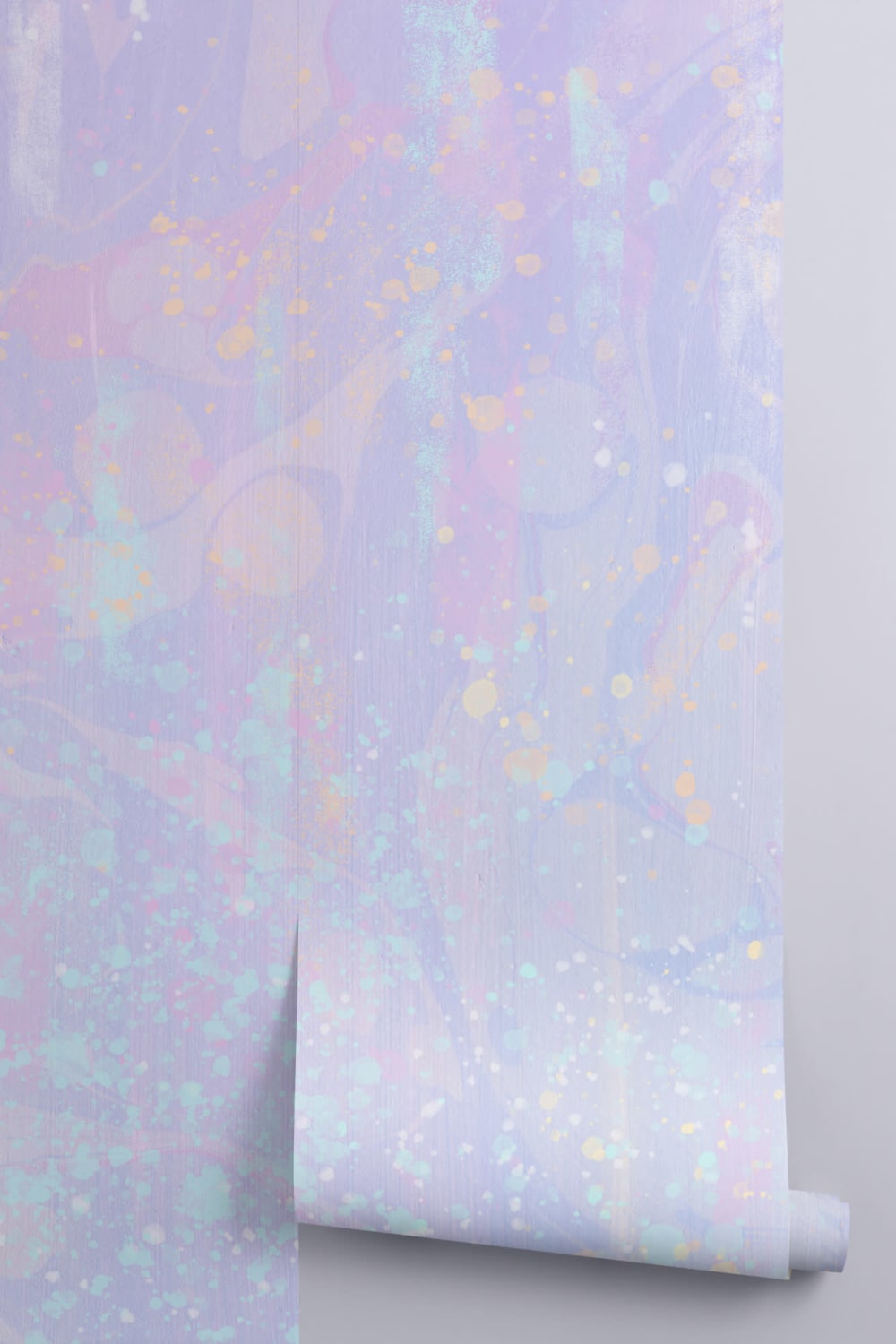 Papier Peint Panoramique Abstrait Couleur Rose et Mauve Pastel
