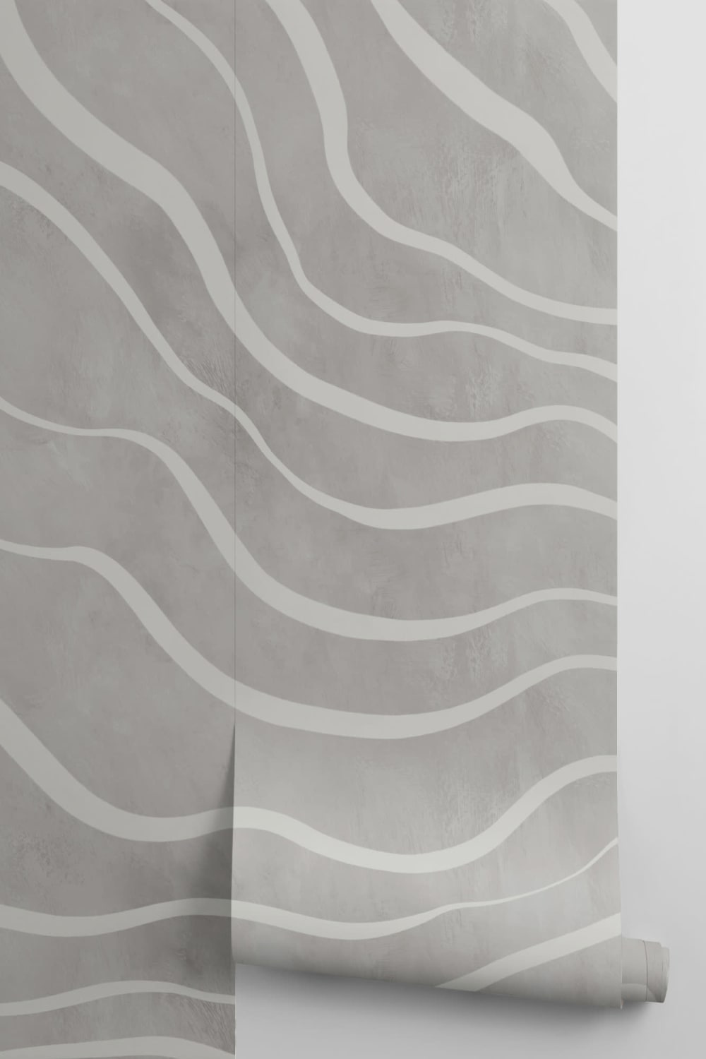 Modern Gray Natural Lines Wallpaper Mural