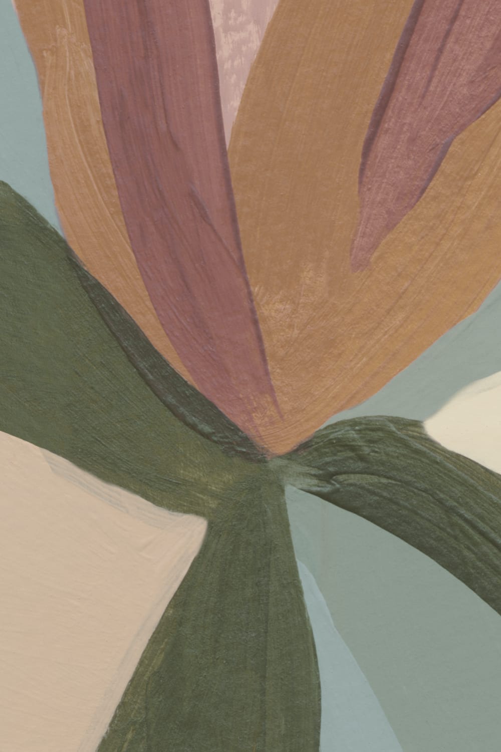Veelkleurige moderne botanische bloemen natuur muurschildering
