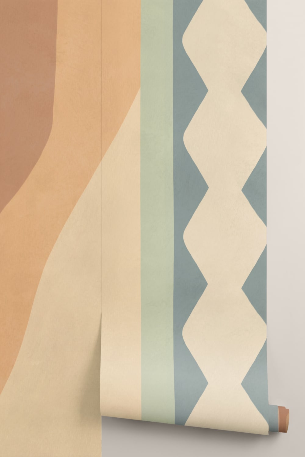 Multicolor Abstract Geometric Classic Mural with Retro Vibes