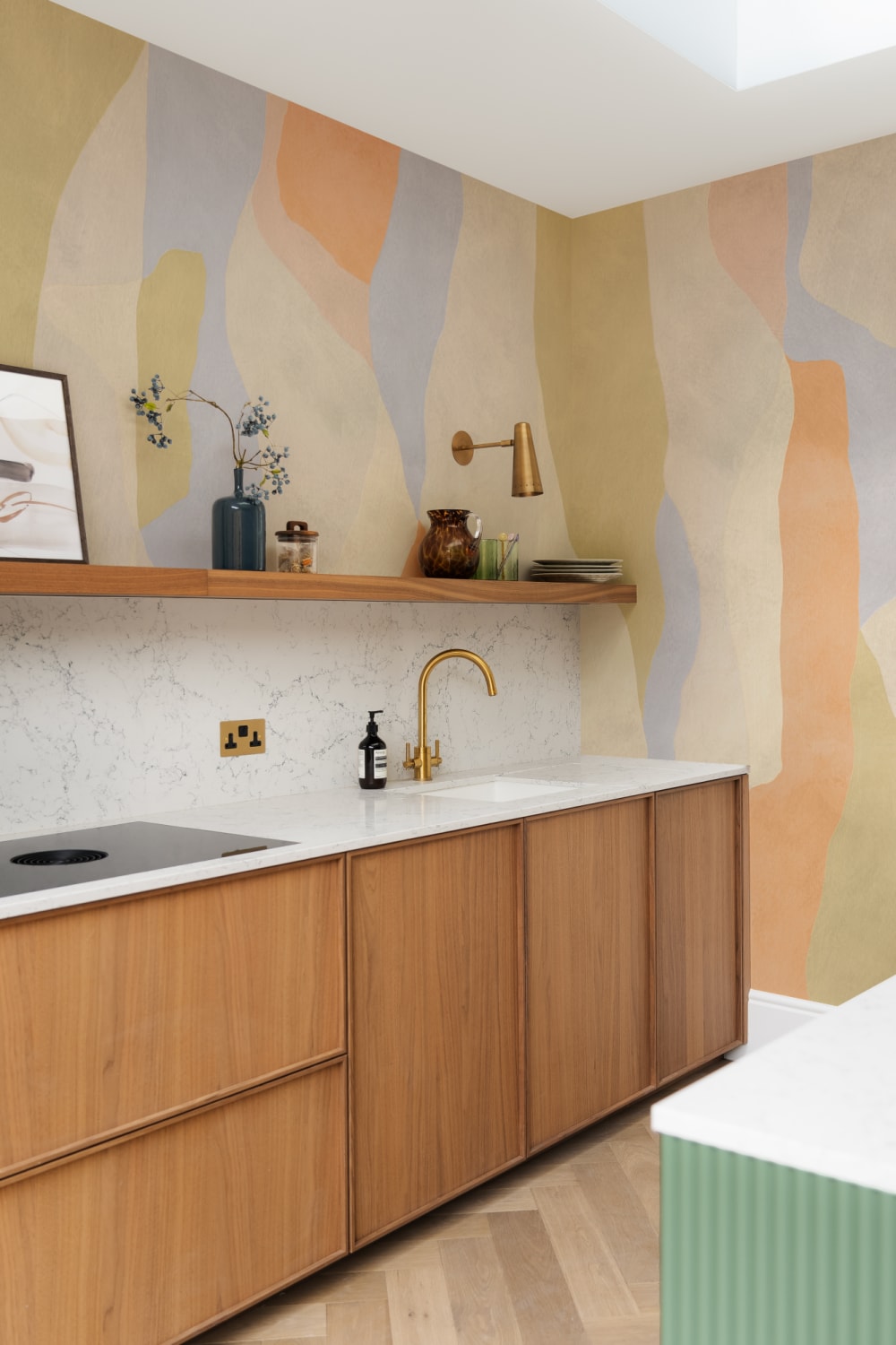 Multicolor Abstract Pattern Mexican Mural
