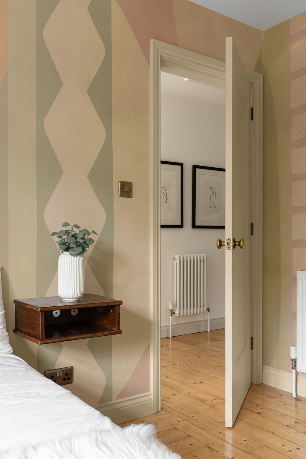 Warm Abstract Multicolor Geometric Mural