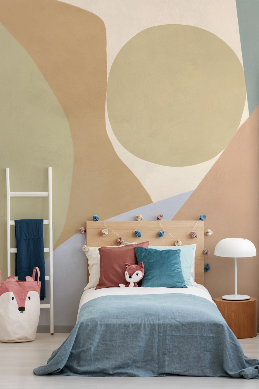 Multicolor Abstract Shapes Contemporary Wall Mural Design Mural