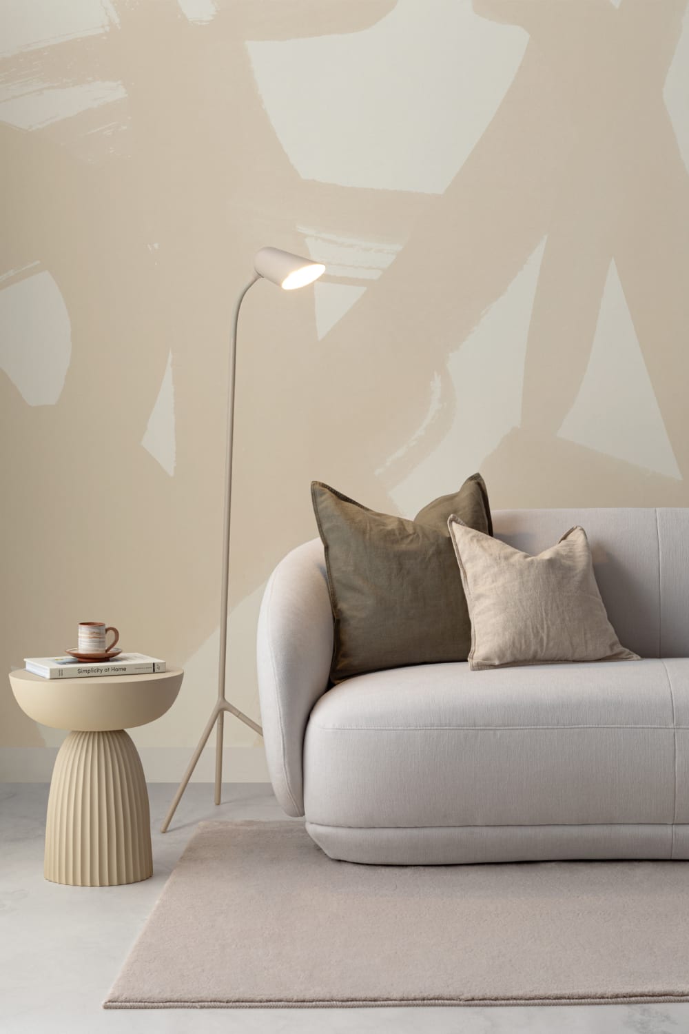 Beige Japanese Calligraphy Wallpaper Mural