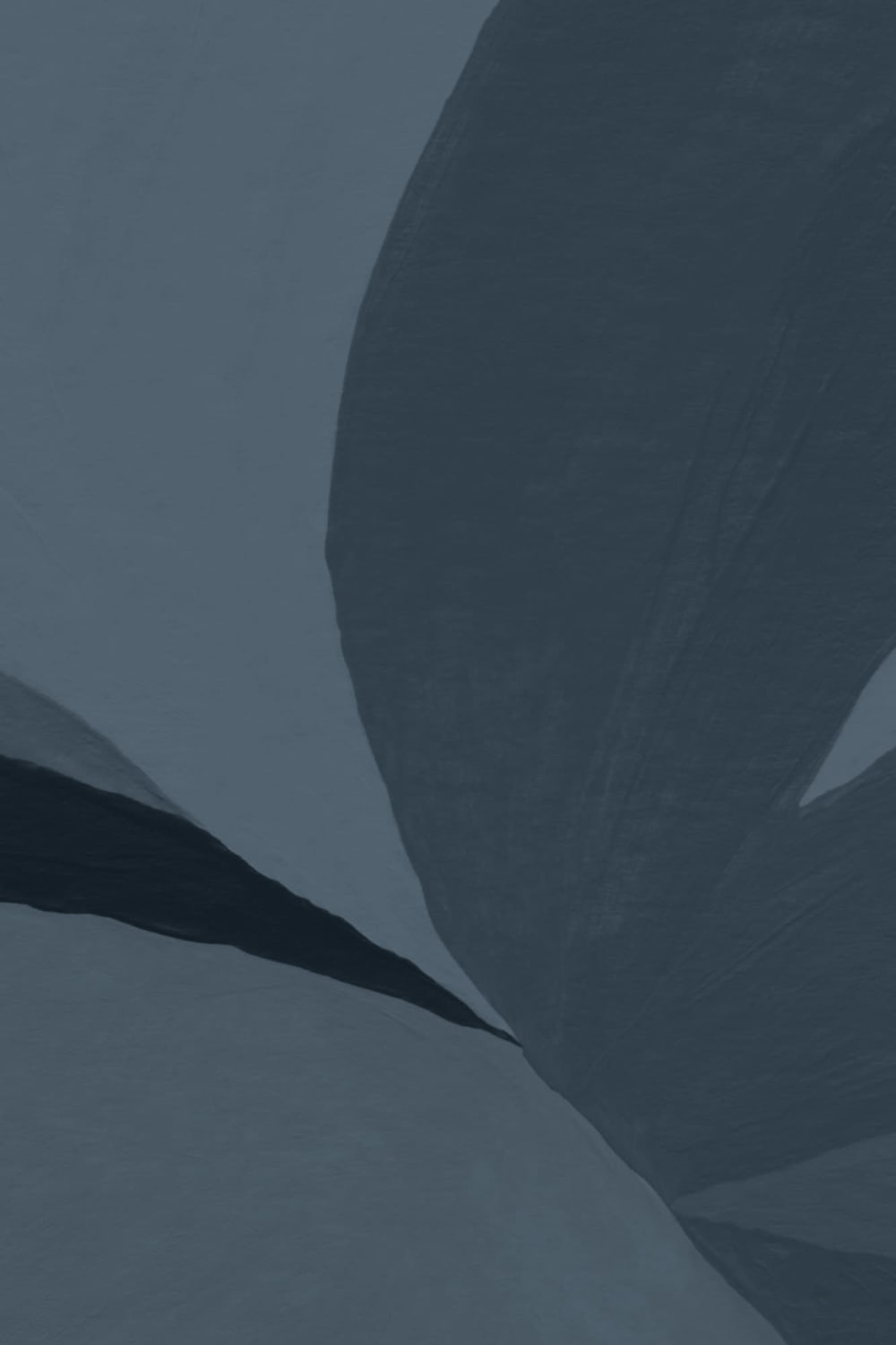 Blue Abstract Magnolia Flower Mural