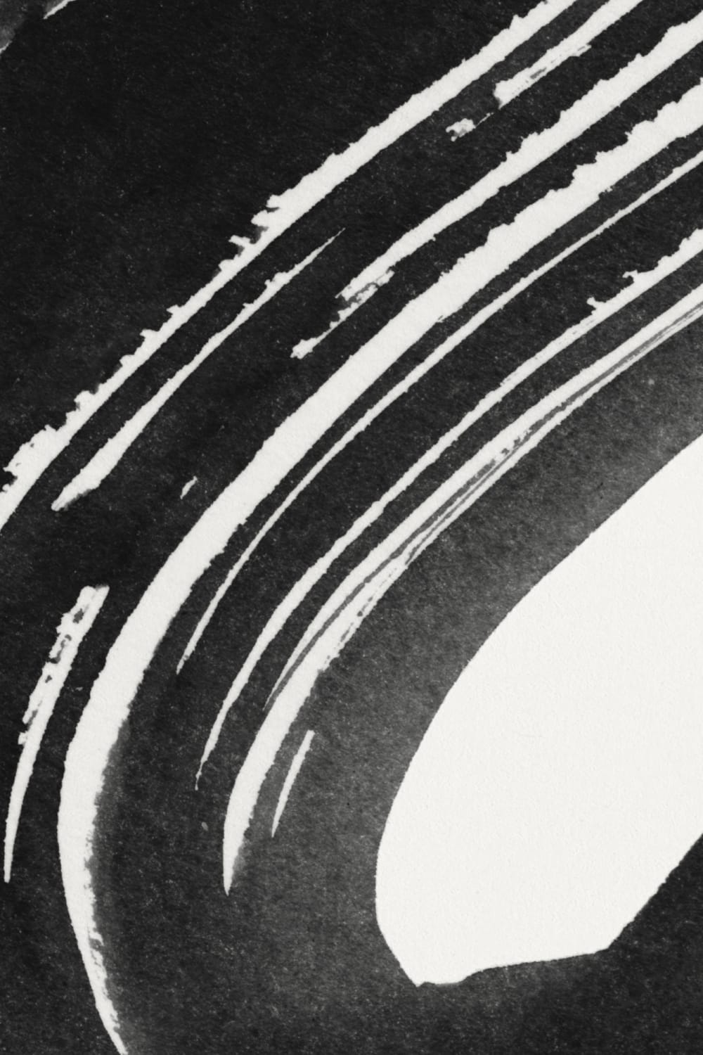 Schwarze abstrakte Swirl Pinselstriche Fototapete