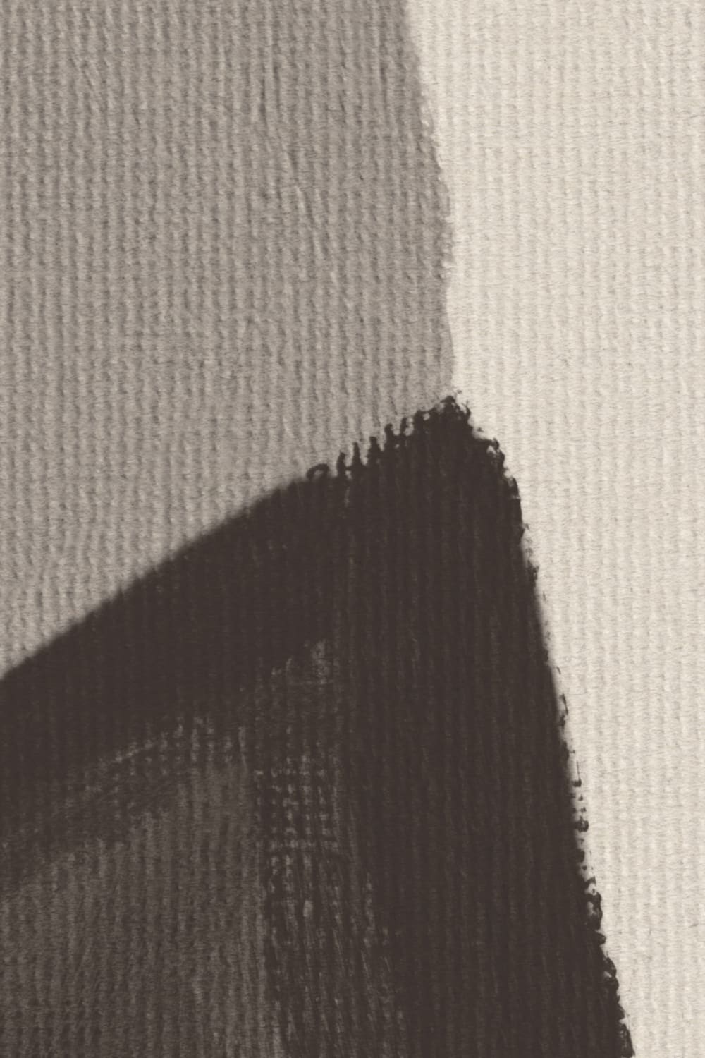 Painted Abstract Shapes Mural in Charcoal and Taupe