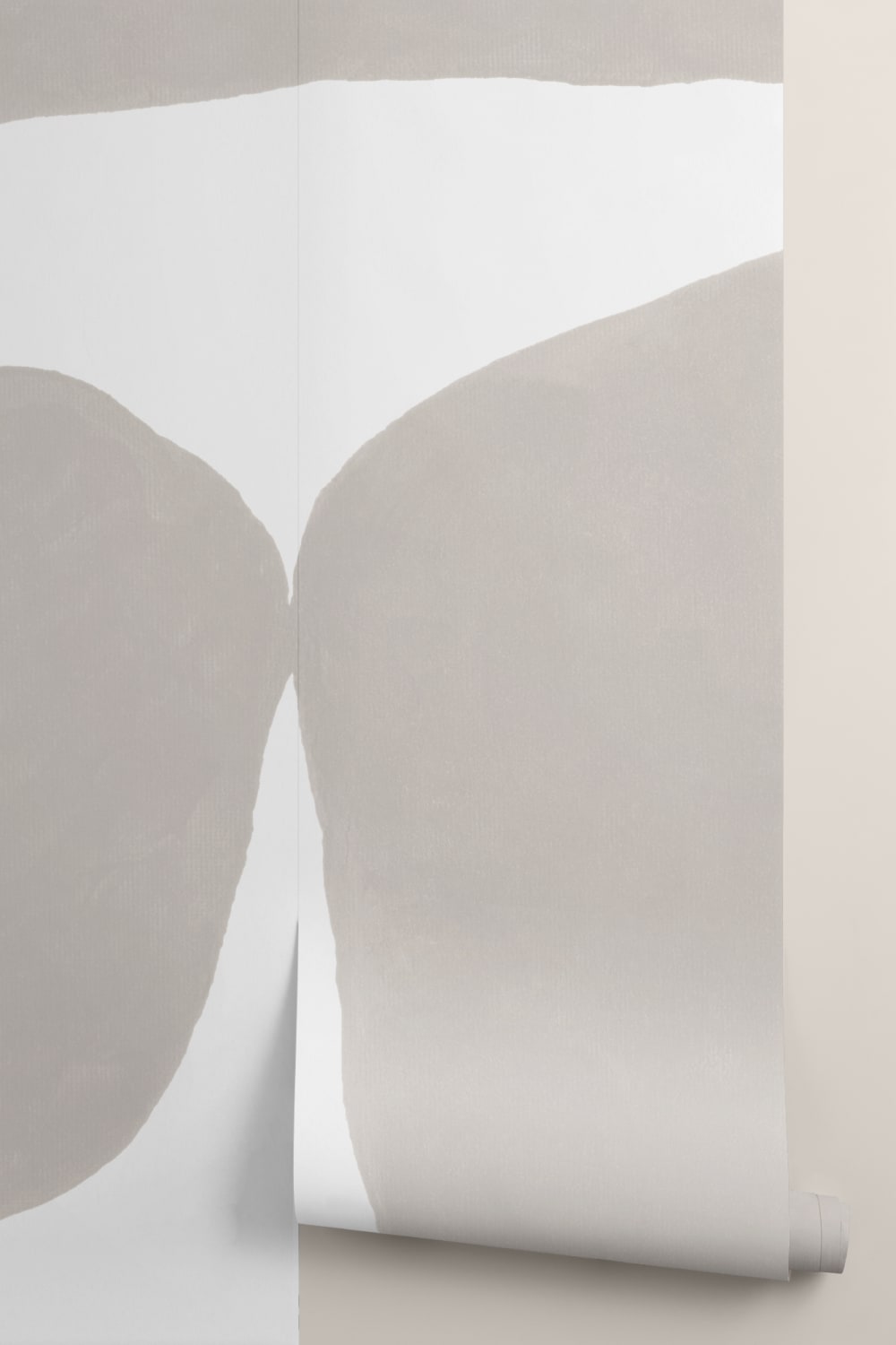 Minimal Abstract Shapes murale în bej cu efect texturat ipsos