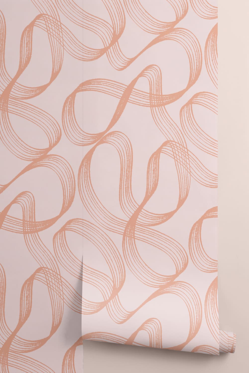 Pink 3D Effect Pattern Wall Mural