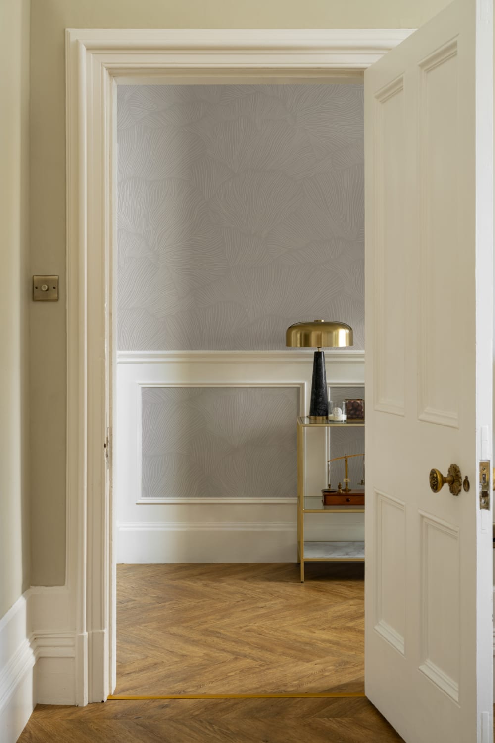 Gray Minimalist Mushroom Wall Mural