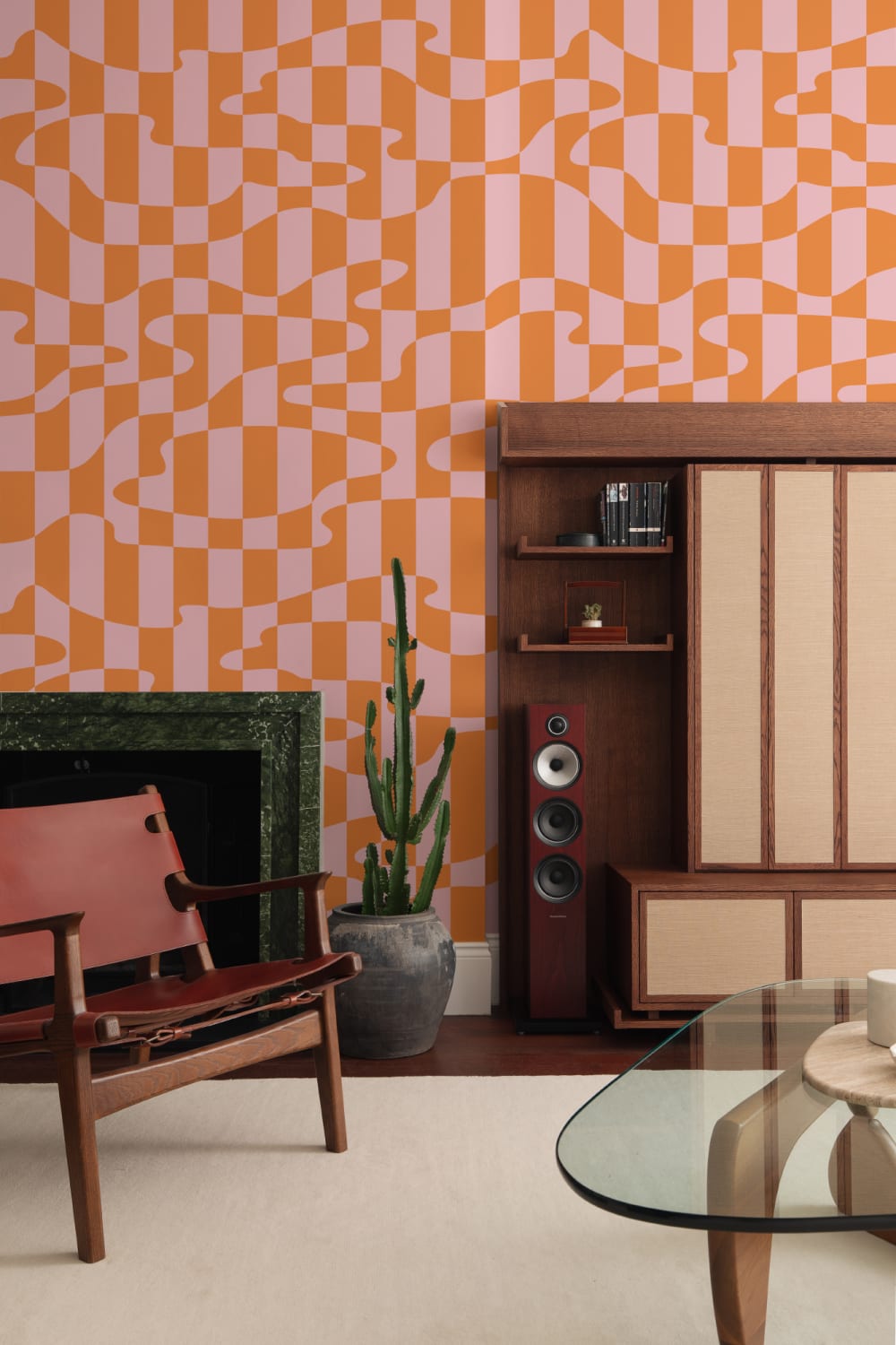 Elizabeth Olwen Stripescape Pink Mural