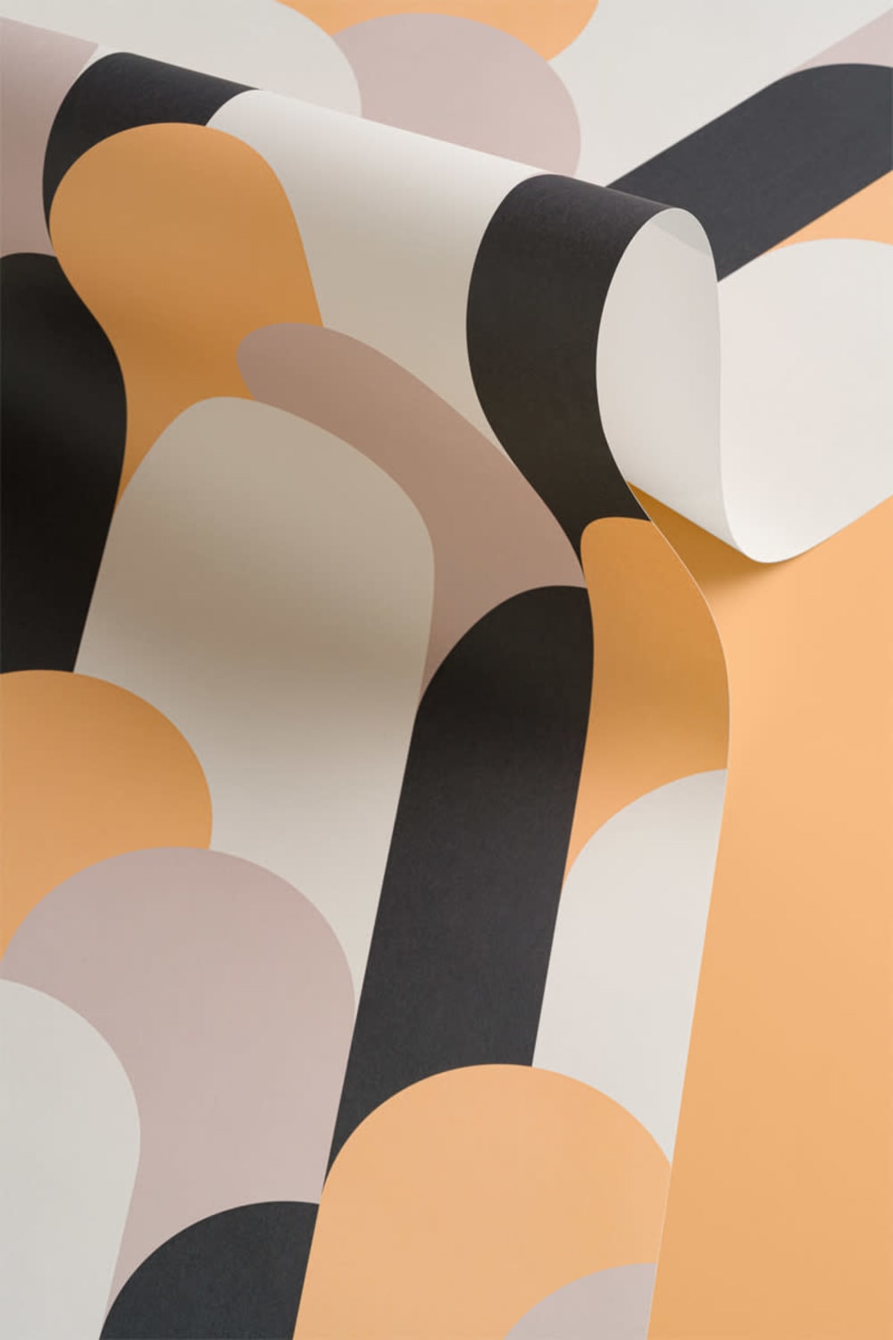 Cream Art Deco Arches Repeat Print Wallpaper Mural