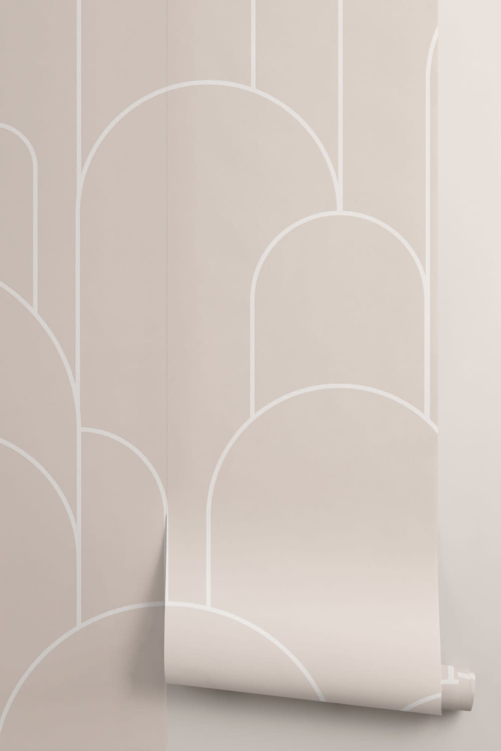 Carta da Parati Motivo d’Archi Art Déco in Rosa