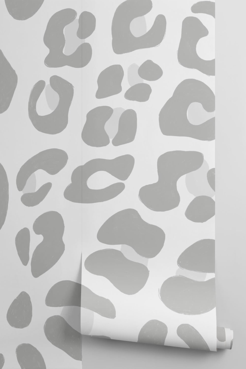 Gray Leopard Print Wallpaper Mural