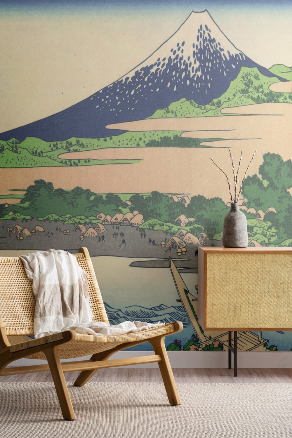Shore of Tago Bay by Hokusai Wallpaper Mural