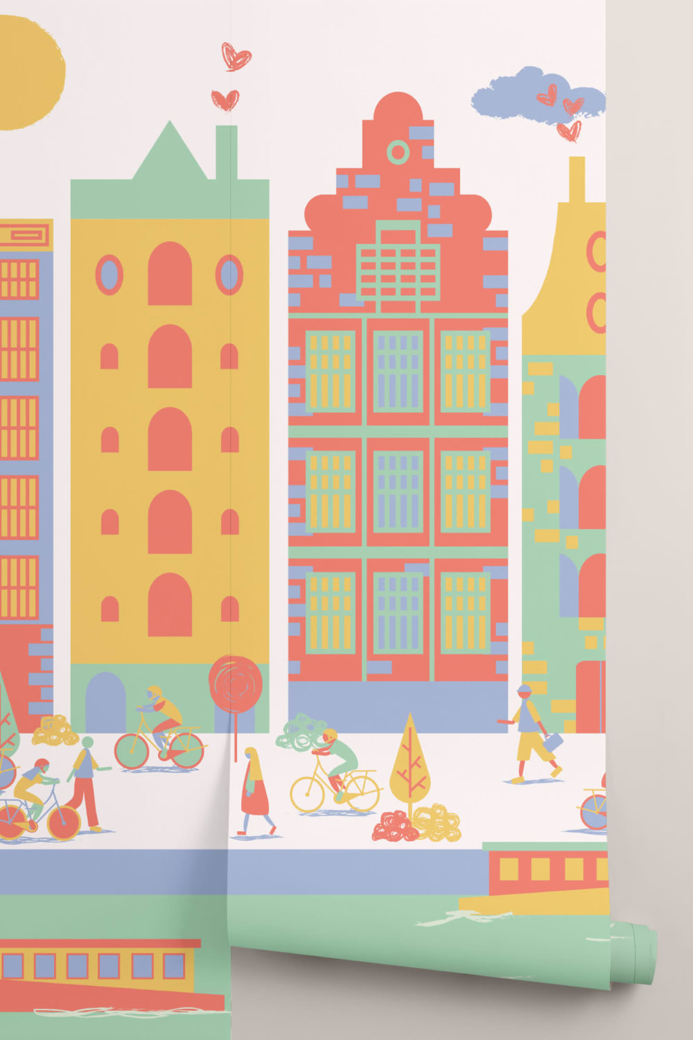 Amsterdam City Living Wallpaper Mural