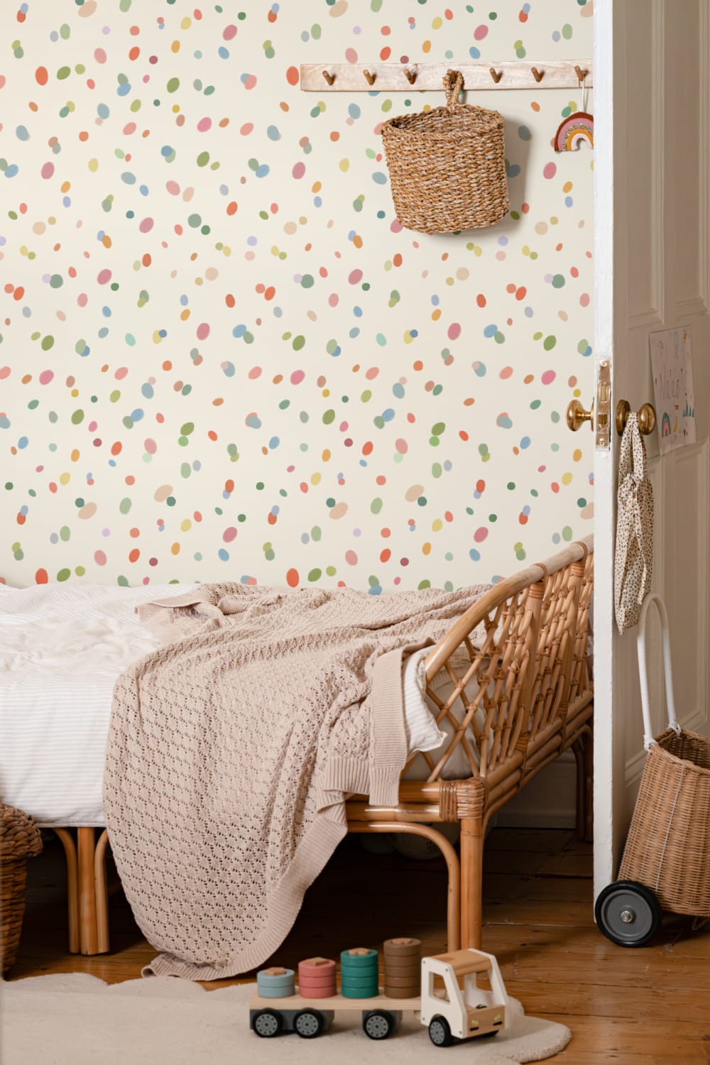 Håndtegnet Pastell Multicolor Spots Bakgrunn