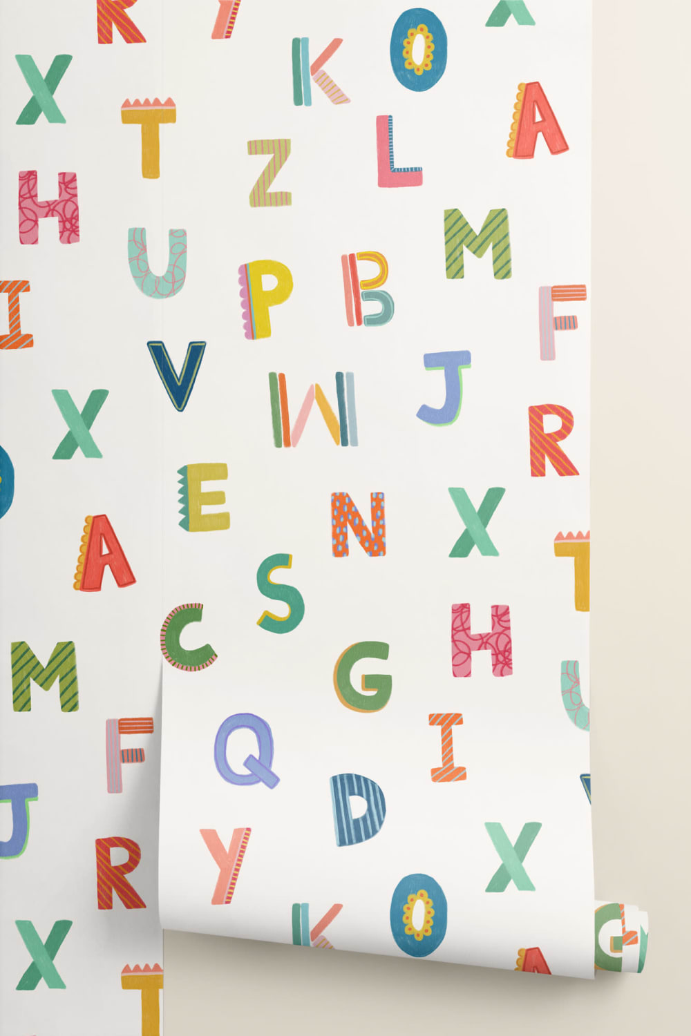 Colorful Kids Alphabet Wallpaper