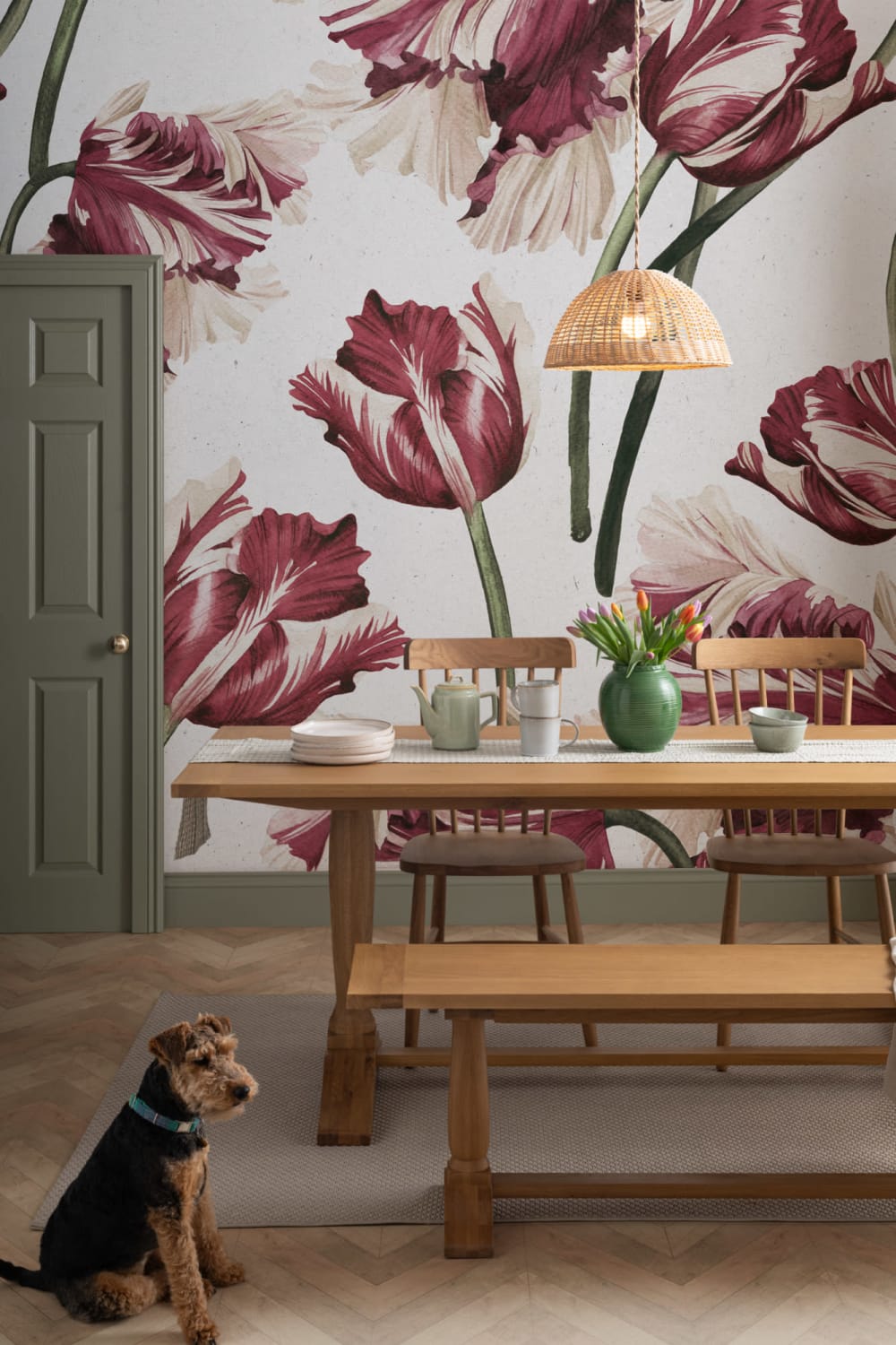 Red Tulip Wallpaper Mural