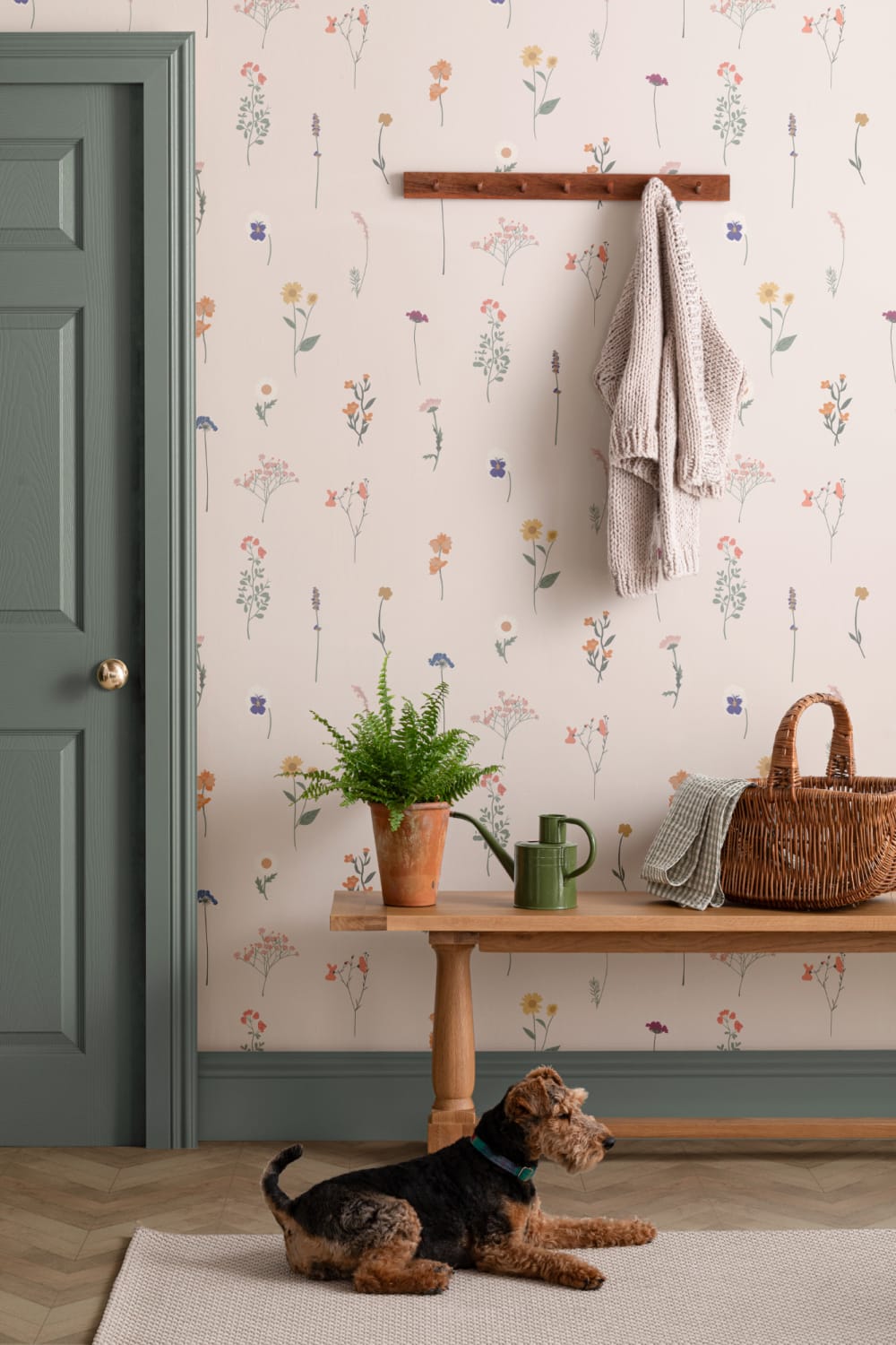 Pressed Flower Repeat Pattern Wallpaper