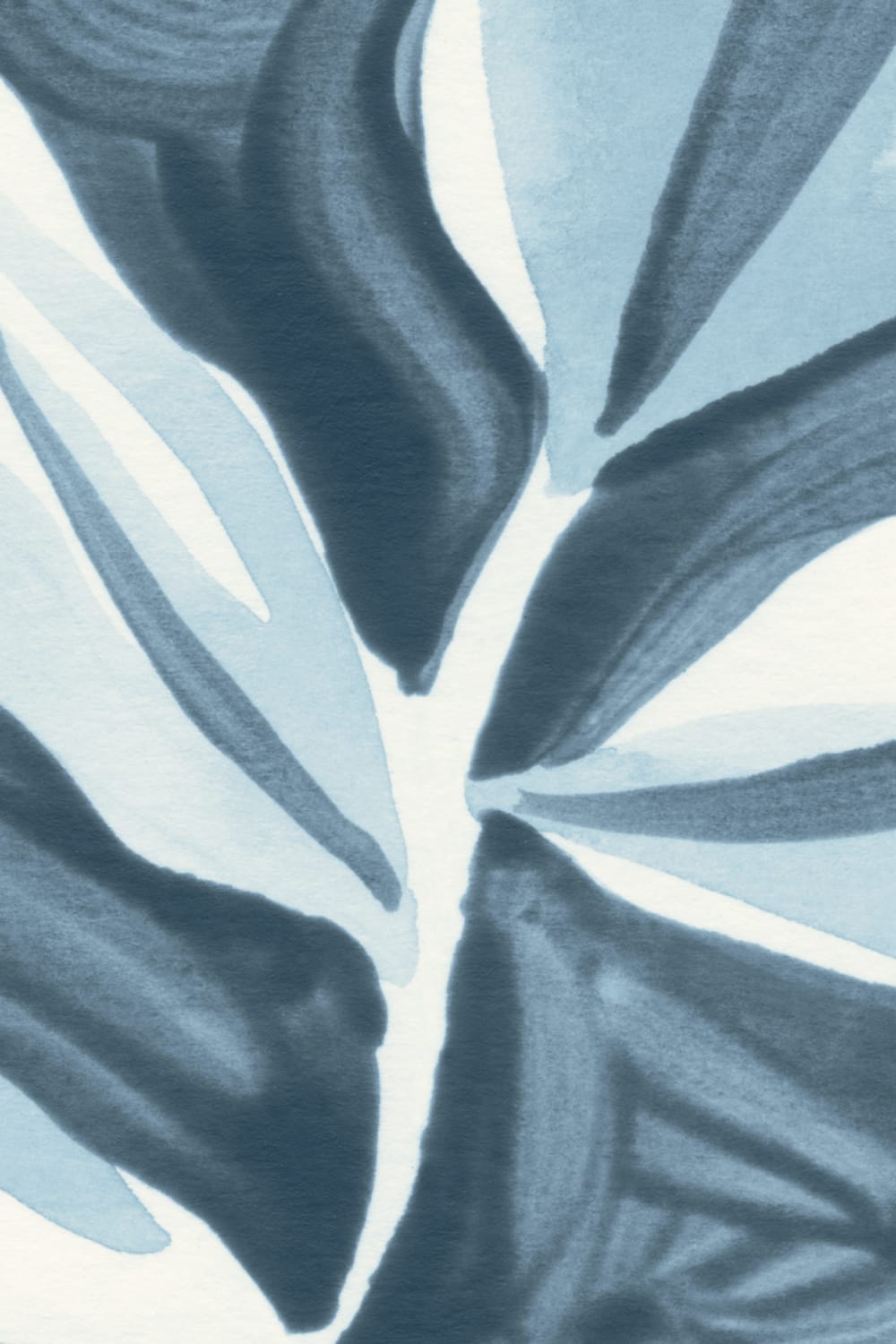Blå elegant botanisk design mural-tapeter