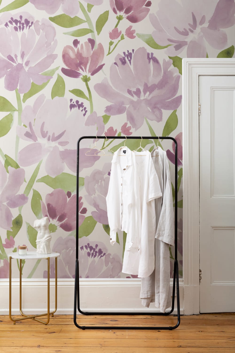 Lila akvarell Peonies fototapet