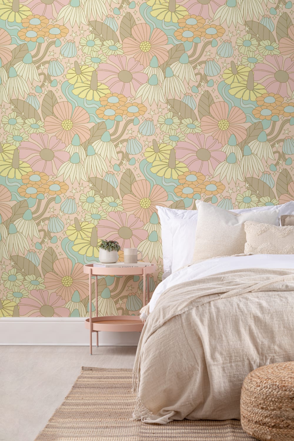 Elizabeth Olwen Cosmic Floral Pastel Murale