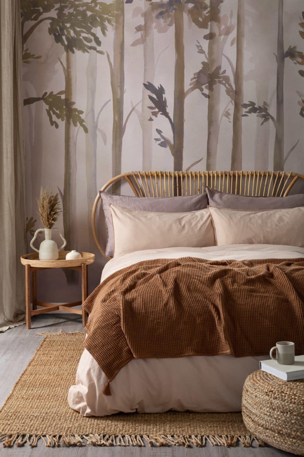 Mystic Watercolor Forest Wallpaper Mural